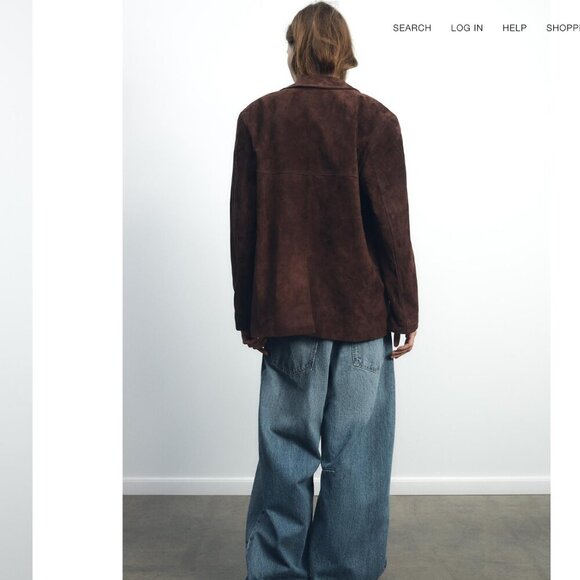 ZARA LEATHER SUEDE BLAZER - SIZE M - BRAND NEW WITH TAG - Picture 9 of 10